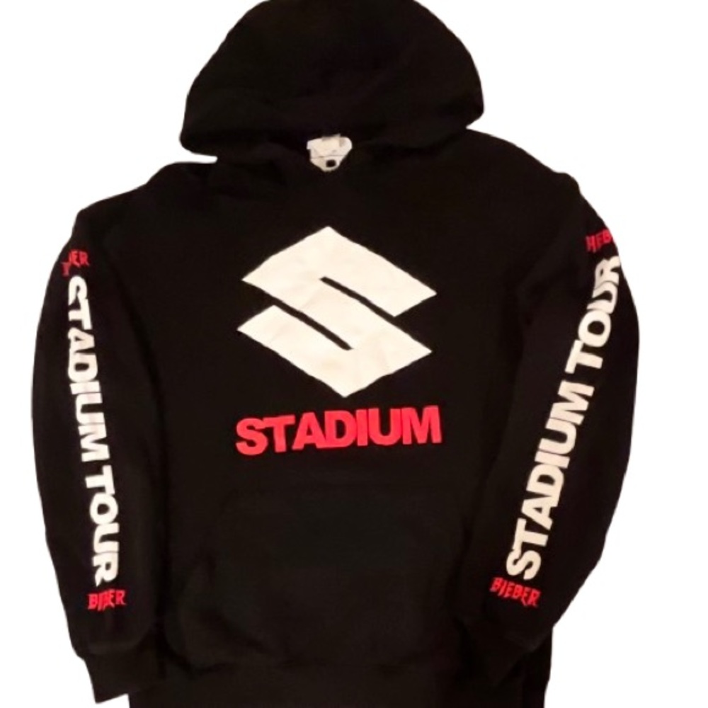Justin Bieber Official Stadium Tour Pullover Hoodie Adult Size: M